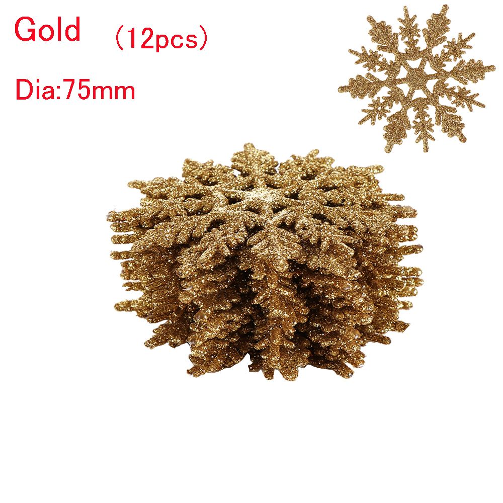 Glitter Snowflake Pendant Party Ornaments, Vivid Bauble DIY Craft Hanging, Christmas Tree Decor