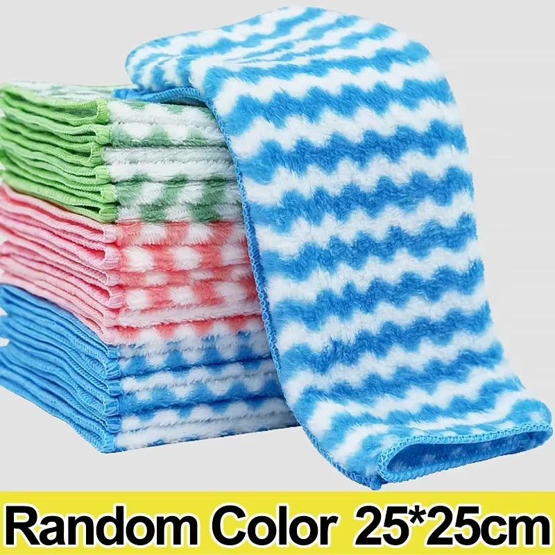 Ultrafine Fiber Light Gray Kitchen Towel Soft Absorbent Stainremoving Cleaning Cloth Set 3