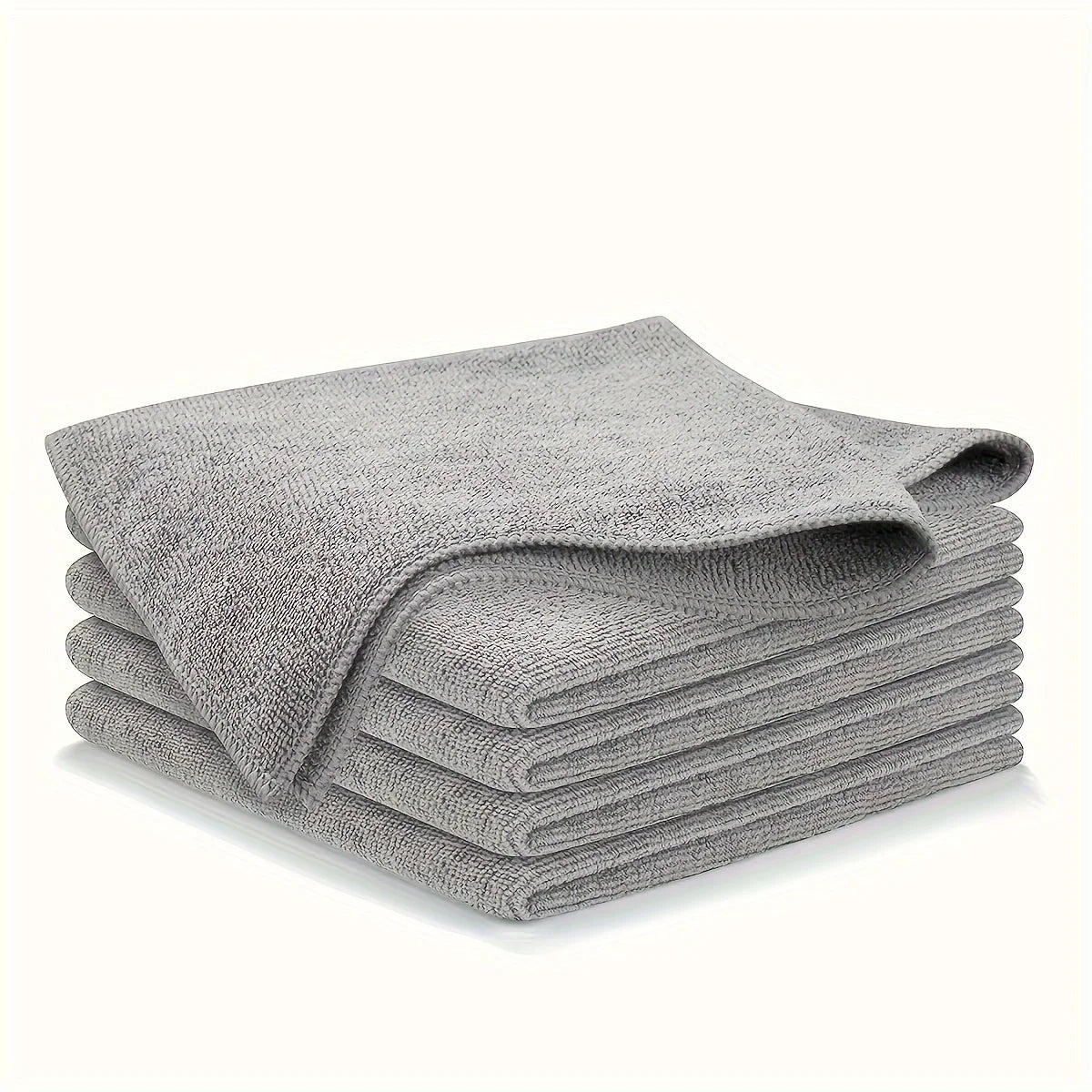 Ultrafine Fiber Light Gray Kitchen Towel Soft Absorbent Stainremoving Cleaning Cloth Set 7