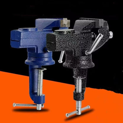 Universal 360degree Swivel Table Vise – Portable Clamp-On Bench Vice for Woodworking & Metalwork