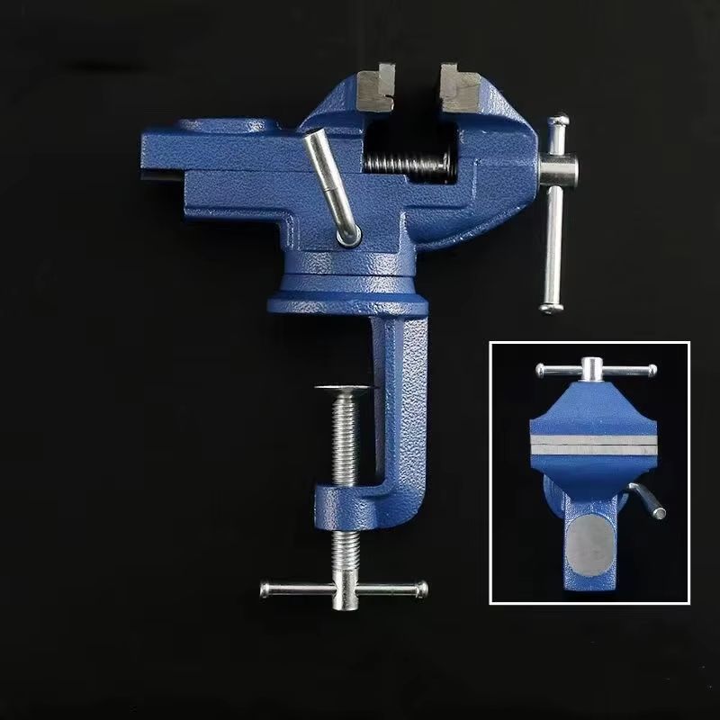 Universal 360degree Swivel Table Vise  Portable ClampOn Bench Vice For Woodworking  Metalwork 7