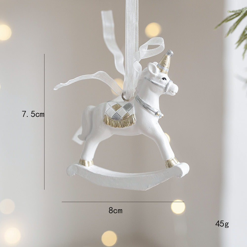 Three-dimensional Christmas Tree Pendant, Retro Bell Resin Pendant, New Christmas Decoration, Holiday Decorative Gift