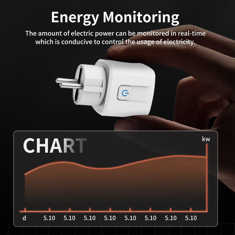 WiFi Zigbee30 Smart Plug Power Monitoring Timing Feature Voice Control Compatible With Alexa Google 3