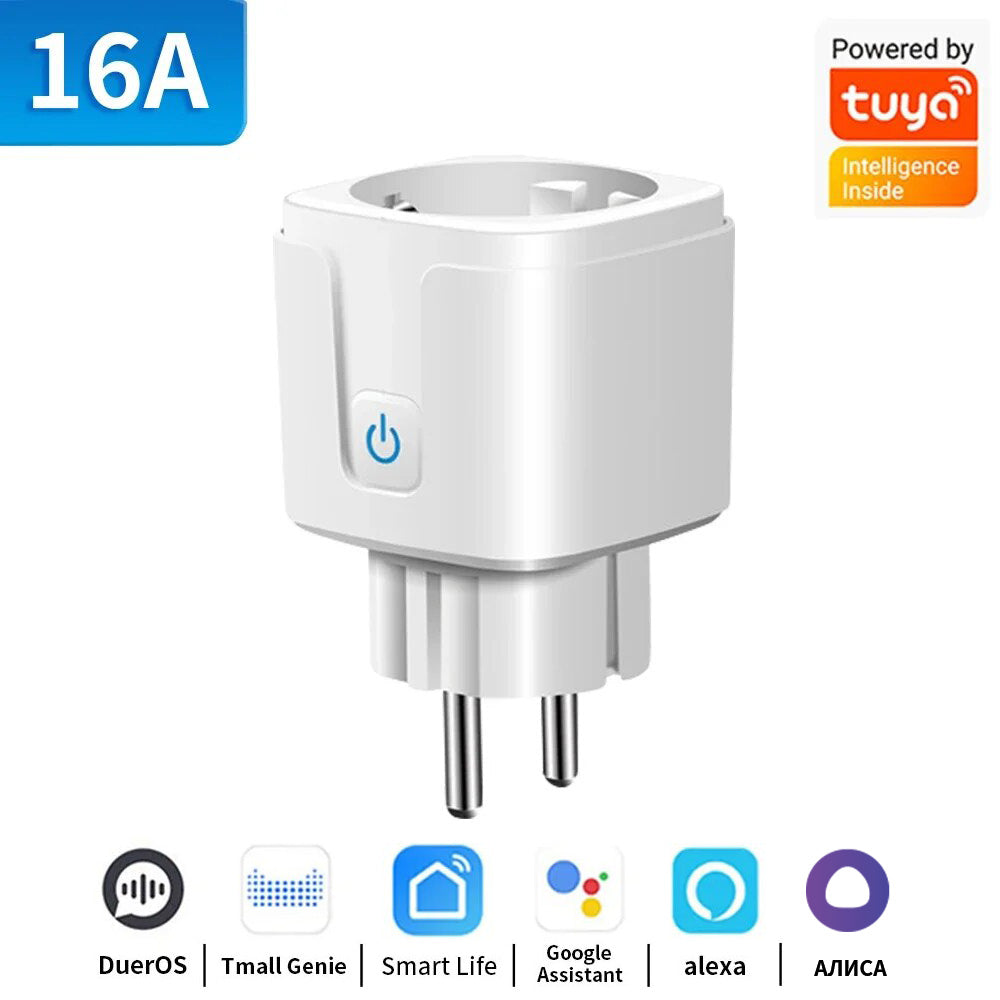 WiFi Zigbee30 Smart Plug Power Monitoring Timing Feature Voice Control Compatible With Alexa Google 8