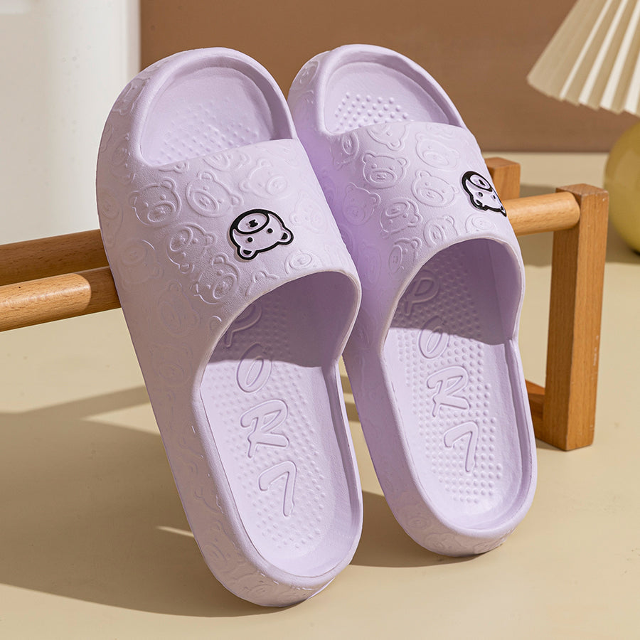 Little Bear Sandals, Summer Fashion Men's Slippers, Non-slip Soft Indoor Bathroom Shoes, Women Dormitory Casual Couple