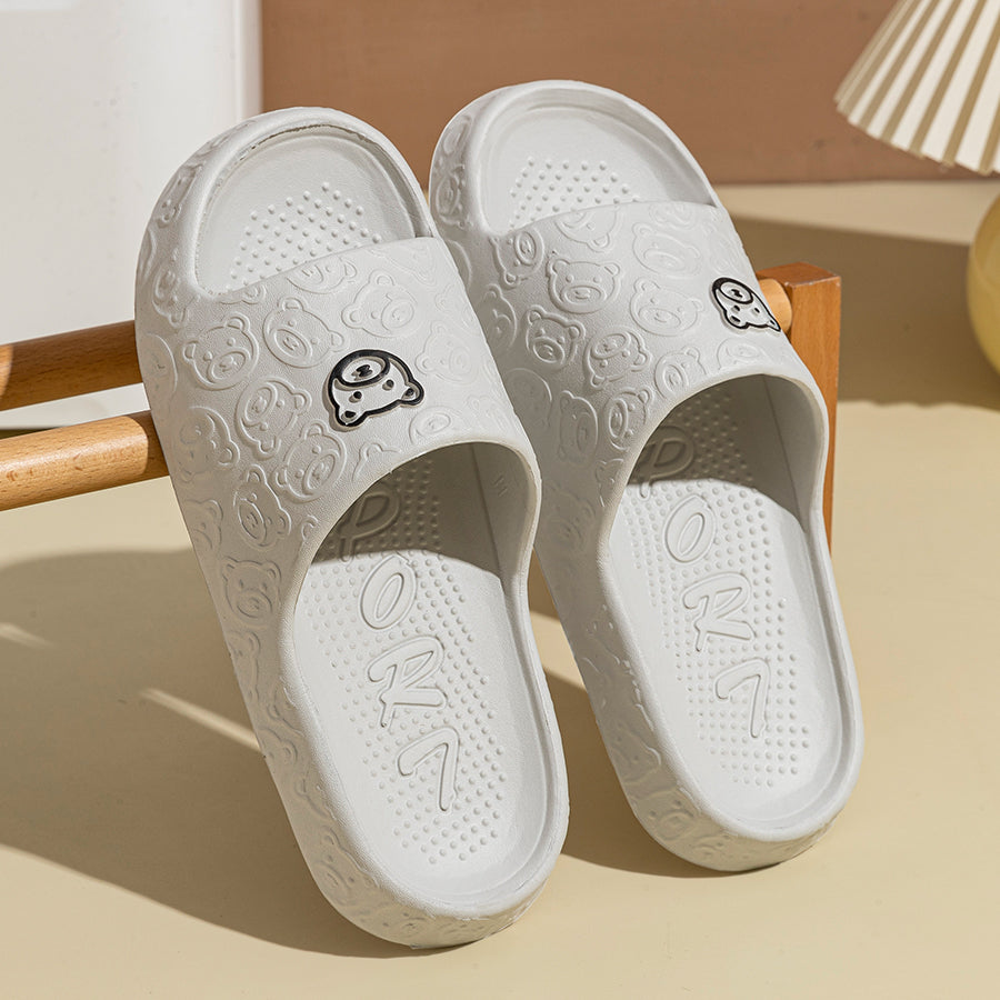 Little Bear Sandals, Summer Fashion Men's Slippers, Non-slip Soft Indoor Bathroom Shoes, Women Dormitory Casual Couple