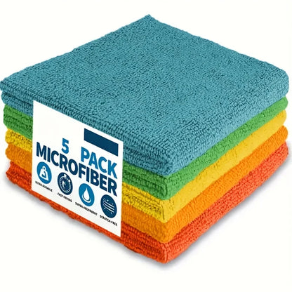 Durable, Absorbent Microfiber Cleaning Cloth, Kitchen, Bathroom Towel, Dishwashing Household Rag