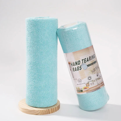 Reusable Washable Towels, Disposable Dish Rag Roll, Microfiber Cloths for Kitchen, Hand Tear Cleaning Wipes Set