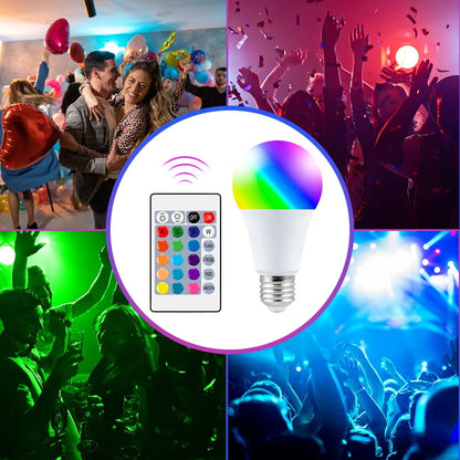 RGB Bulb LED 16 Colors Smart Lamp Remote Control Household Lighting Dimmable Atmosphere Light 4