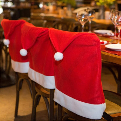Festive Holiday Decorations for Home & Party, Christmas Chair Covers , Durable Fabric Seat Protectors