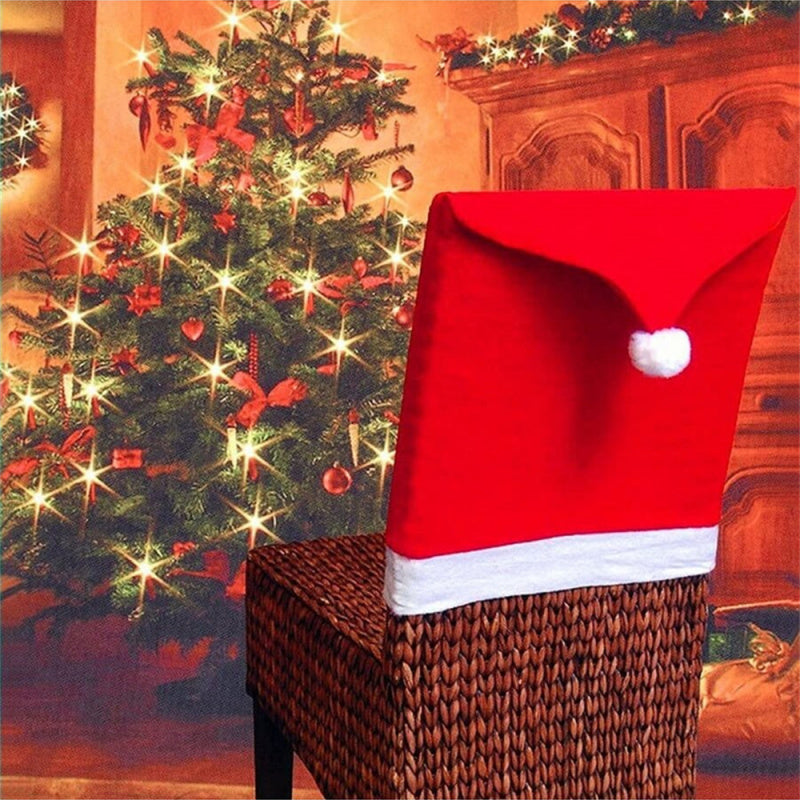 Festive Holiday Decorations for Home & Party, Christmas Chair Covers , Durable Fabric Seat Protectors