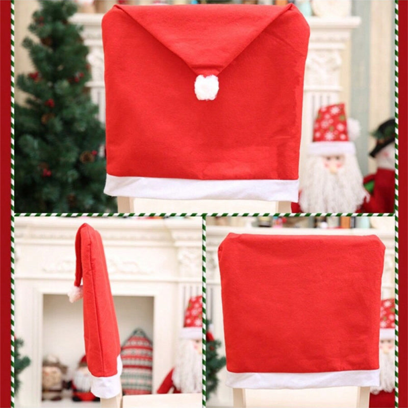 Festive Holiday Decorations for Home & Party, Christmas Chair Covers , Durable Fabric Seat Protectors