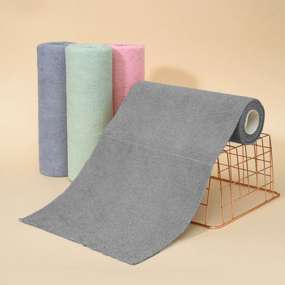 Reusable Microfiber Cleaning Cloths, Lint Free Towels for Streak Free Glass, Dishes, and Kitchen Surfaces, Oil Resistant