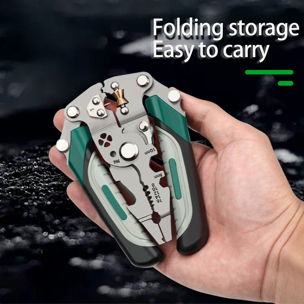 MultiFunction Electrician Wire Splitter Foldable Wire Stripper Wire Winding Pliers Crimping Pliers  1