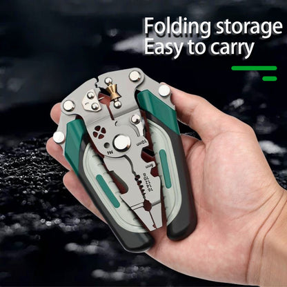 MultiFunction Electrician Wire Splitter Foldable Wire Stripper Wire Winding Pliers Crimping Pliers  1
