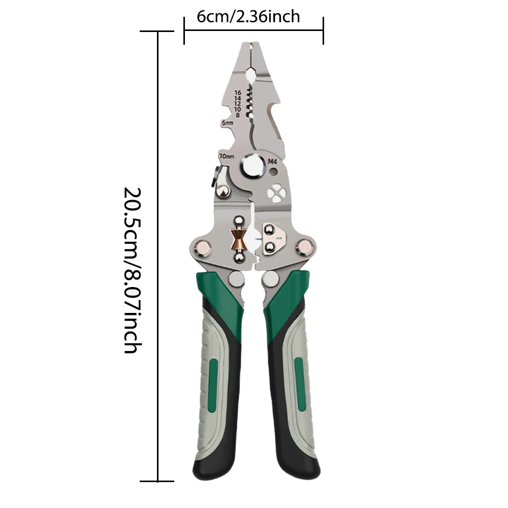 MultiFunction Electrician Wire Splitter Foldable Wire Stripper Wire Winding Pliers Crimping Pliers  5