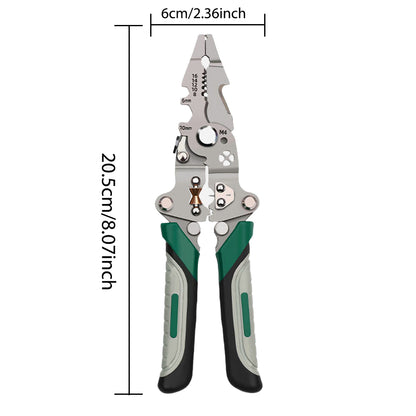 MultiFunction Electrician Wire Splitter Foldable Wire Stripper Wire Winding Pliers Crimping Pliers  5