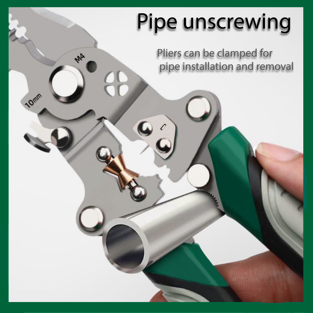 MultiFunction Electrician Wire Splitter Foldable Wire Stripper Wire Winding Pliers Crimping Pliers  4