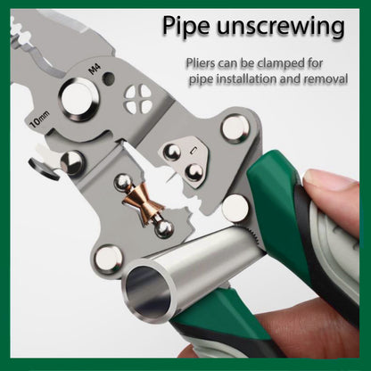 MultiFunction Electrician Wire Splitter Foldable Wire Stripper Wire Winding Pliers Crimping Pliers  4