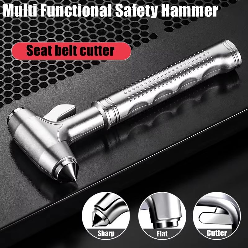 JUSTINLAU 2in1 Car Safety Hammer  Seatbelt Cutter  Emergency Escape Tool With Window Breaker 1