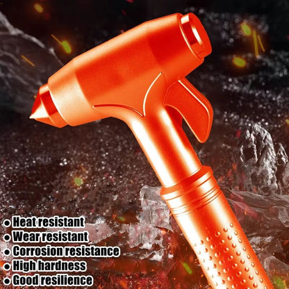 JUSTINLAU 2in1 Car Safety Hammer  Seatbelt Cutter  Emergency Escape Tool With Window Breaker 4