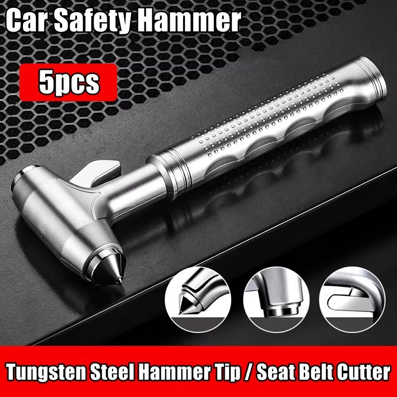 JUSTINLAU 2in1 Car Safety Hammer  Seatbelt Cutter  Emergency Escape Tool With Window Breaker 7