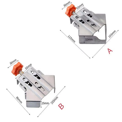 JUSTINLAU 90° Stainless Steel Right Angle Clamp – Precision Woodworking Splicing Tool