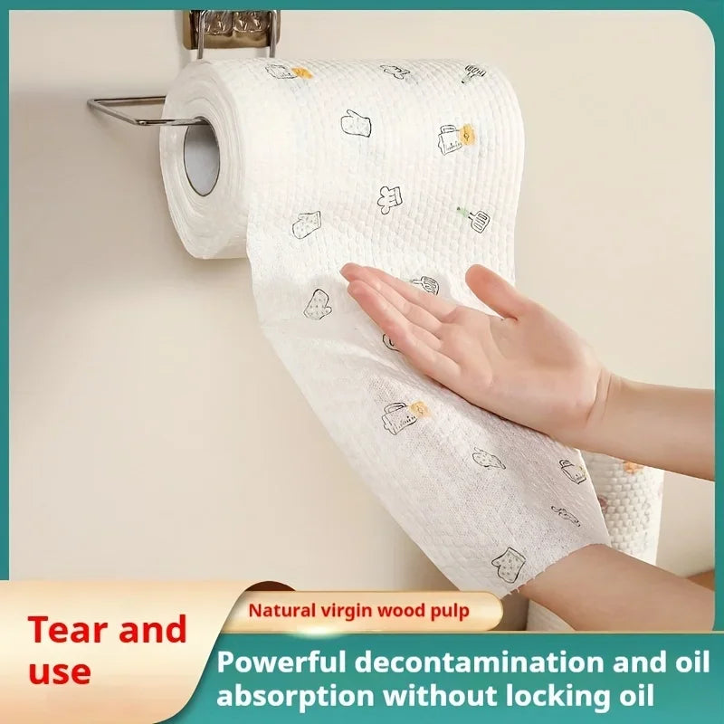Reusable Kitchen Towel, Non Stick Oil Rags, Water Wash Fast Drying Dishcloth for Household Cleaning