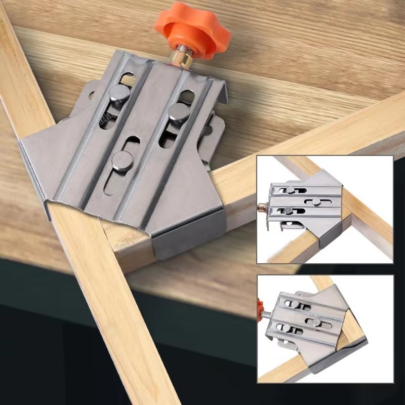 JUSTINLAU 90 Stainless Steel Right Angle Clamp  Precision Woodworking Splicing Tool 1
