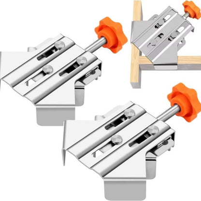 JUSTINLAU 90 Stainless Steel Right Angle Clamp  Precision Woodworking Splicing Tool 2