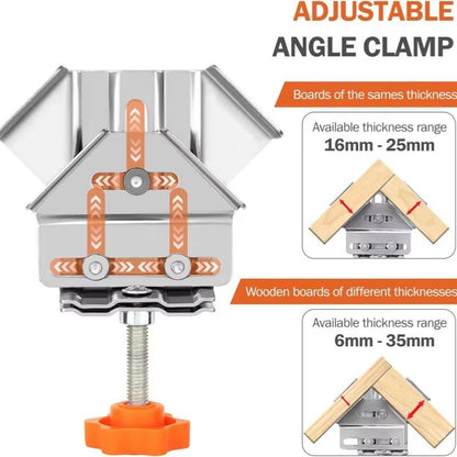JUSTINLAU 90 Stainless Steel Right Angle Clamp  Precision Woodworking Splicing Tool 3
