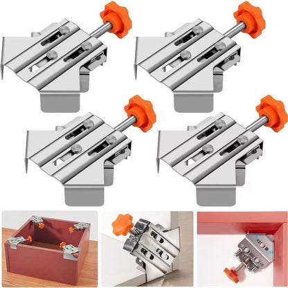 JUSTINLAU 90 Stainless Steel Right Angle Clamp  Precision Woodworking Splicing Tool 4