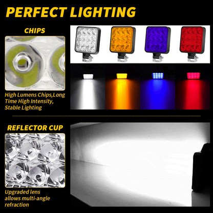 Work Light LED Bar For Truck Car SUV Tractor Boat Off Road ATV Barra Headlights 4