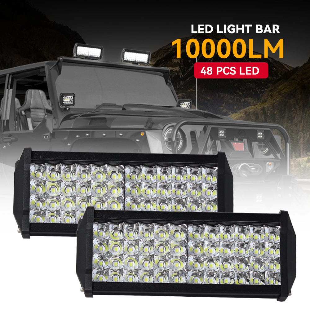 Offroad LED Work Light Bar, Sport Lamp, Driving Truck Car SUV Boat Tractor Accessory, Powerful LED Headlights