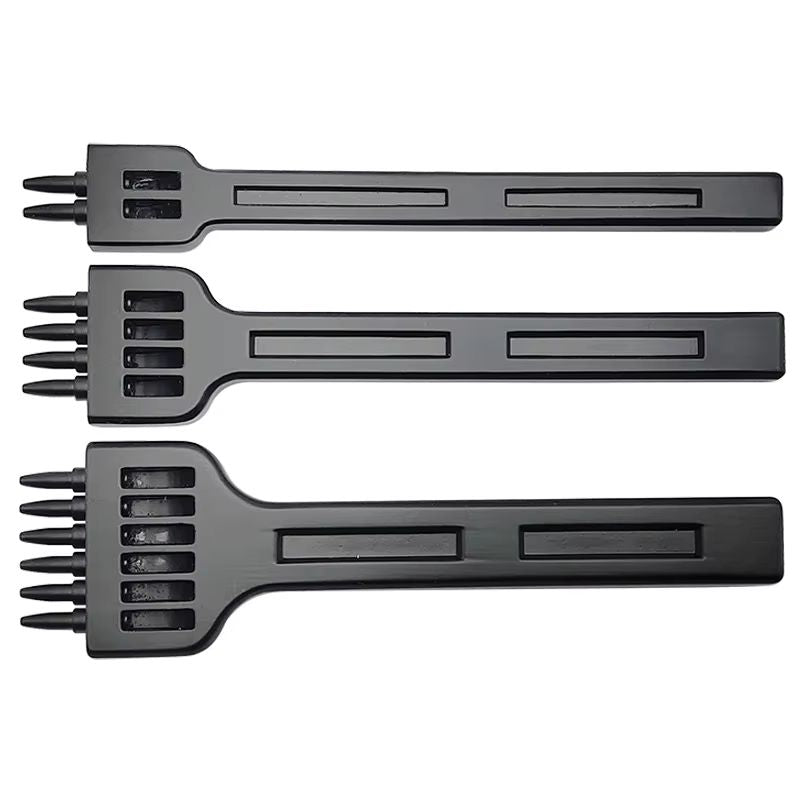 JUSTINLAU 3Piece Alloy Steel Leather Prong Punch Set  4mm Spacing For Precision Stitching 1