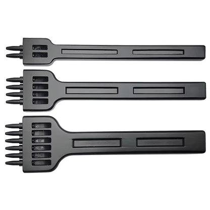 JUSTINLAU 3Piece Alloy Steel Leather Prong Punch Set  4mm Spacing For Precision Stitching 1