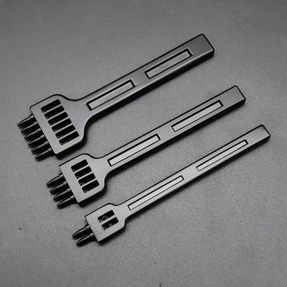JUSTINLAU 3Piece Alloy Steel Leather Prong Punch Set  4mm Spacing For Precision Stitching 3