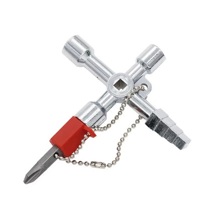 JUSTINLAU 4Way Universal Internal Triangle Key Wrench  Multifunctional Hand Tool For Plumbing Elect 1