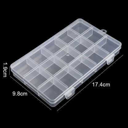 Clear Plastic Organizer Box, Transparent Storage Container, Jewelry Box, Empty Earring Storage Display for Beads