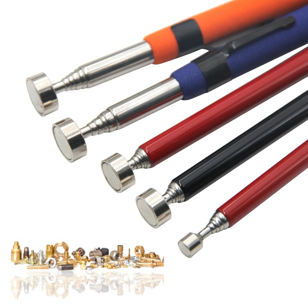 Portable Multifunctional Extractor Pen Magnetic Retractable Pickup Suction Iron Rod Clip Automotive 4