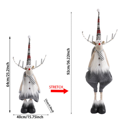 Dolls Navidad Figurine Ornaments, Christmas Large Standing Elk, With Lights Reindeer, Gift New Year Home Decor