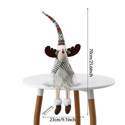 Dolls Navidad Figurine Ornaments, Christmas Large Standing Elk, With Lights Reindeer, Gift New Year Home Decor