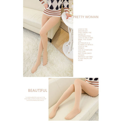 Thick Thermal Fleece Leggings, Women's Winter Hosiery, Full Foot Tights, Cold Weather Accessories