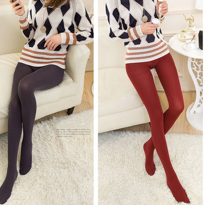 Thick Thermal Fleece Leggings, Women's Winter Hosiery, Full Foot Tights, Cold Weather Accessories