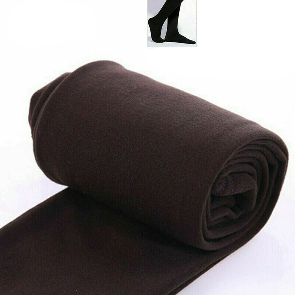Thick Thermal Fleece Leggings, Women's Winter Hosiery, Full Foot Tights, Cold Weather Accessories