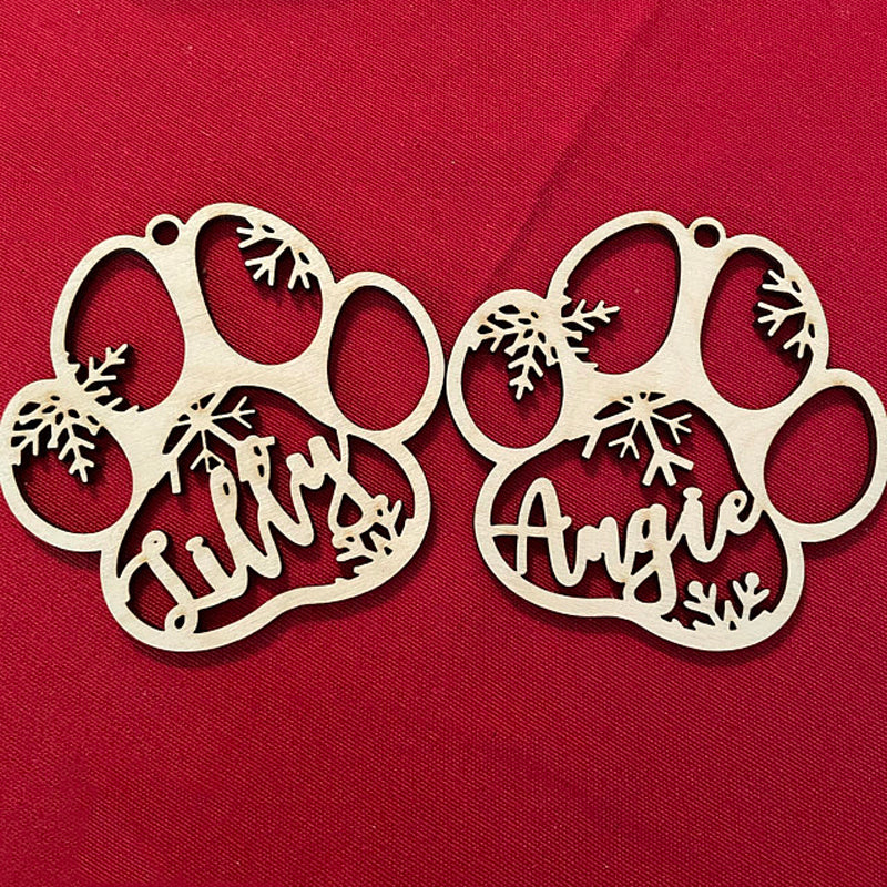 Custom Dog Paw Charm, Personalized Christmas Tree Ornament, Christmas Decoration Kids Gift, Gift Idea For Christmas