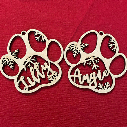 Custom Dog Paw Charm, Personalized Christmas Tree Ornament, Christmas Decoration Kids Gift, Gift Idea For Christmas