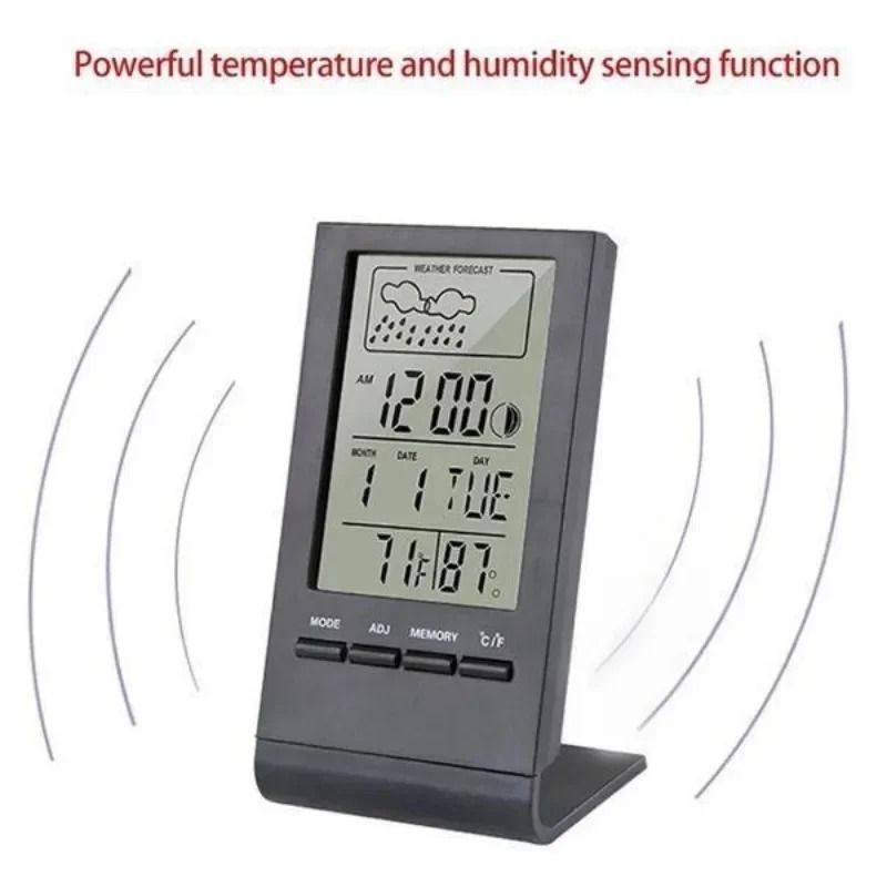 LED Digital Weather Station Clock With Thermometer And Hygrometer 3