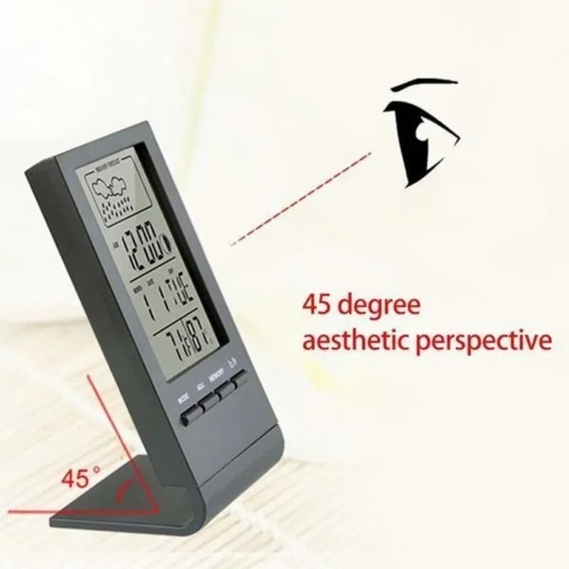 LED Digital Weather Station Clock With Thermometer And Hygrometer 4