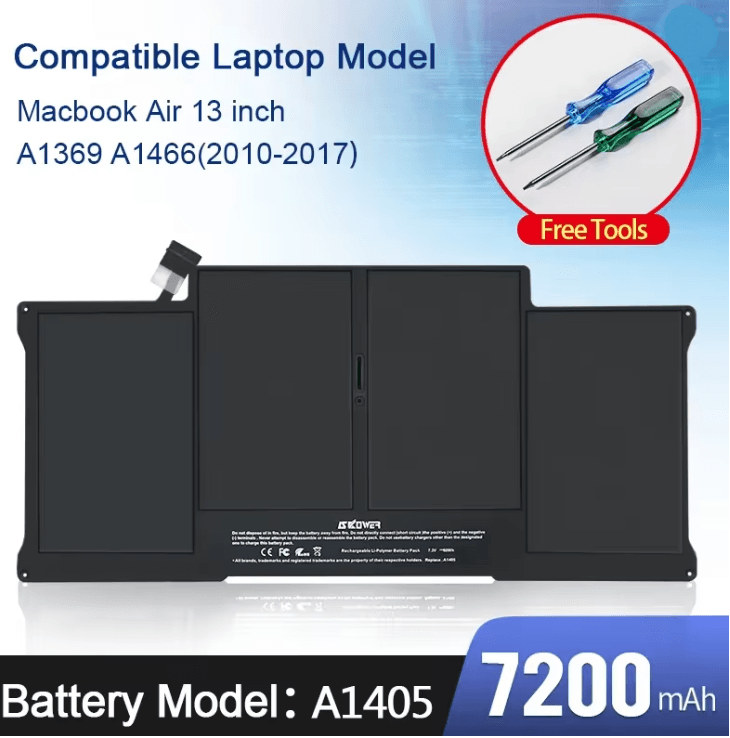 PowerCore Laptop Battery For MacBook Air A1375  A1406 4
